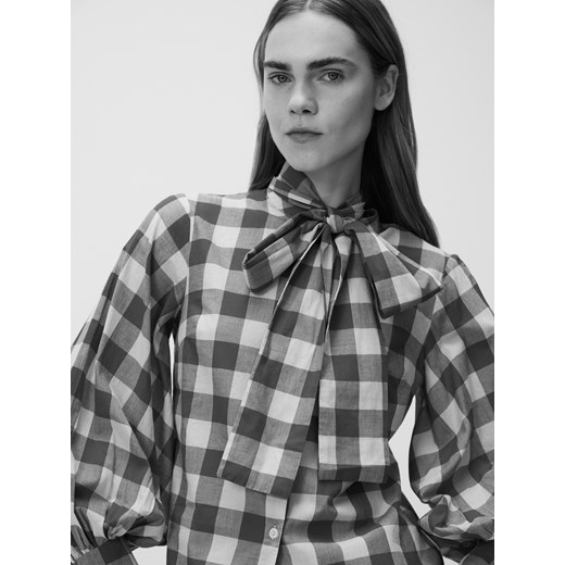 Reserved - Koszula z ozdobnym wiązaniem - wielobarwny Reserved XS Reserved