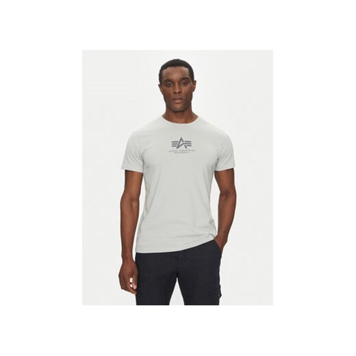 Alpha Industries T-Shirt Basic 118533 Szary Regular Fit ze sklepu MODIVO w kategorii T-shirty męskie - zdjęcie 178991994