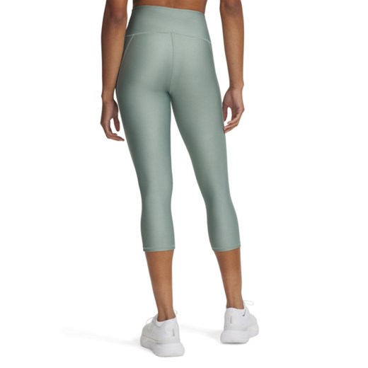 Damskie legginsy treningowe Under Armour Tech Hi Capri - zielone ze sklepu Sportstylestory.com w kategorii Spodnie damskie - zdjęcie 178994263