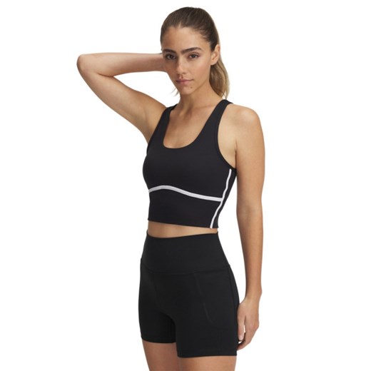 Damski top treningowy Under Armour Meridian Piped Crop Tank - czarny ze sklepu Sportstylestory.com w kategorii Bluzki damskie - zdjęcie 178994281