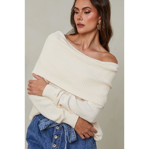 So Cachemire Sweter &quot;Kaba&quot; w kolorze kremowym So Cachemire L okazja Limango Polska