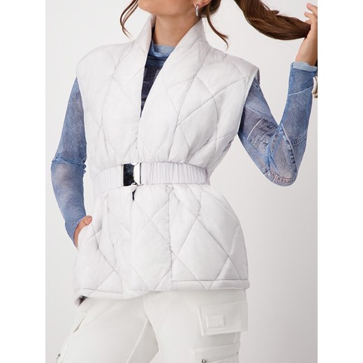 monari Kamizelka pikowana w kolorze białym Monari 38 wyprzedaż Limango Polska