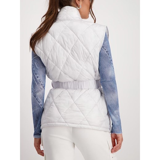 monari Kamizelka pikowana w kolorze białym Monari 38 wyprzedaż Limango Polska