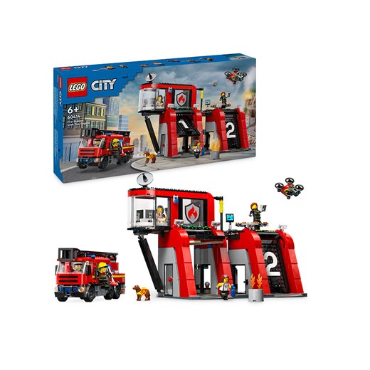 LEGO LEGO® City fire station with turntable ladder vehicle - 6+ Lego onesize Limango Polska okazja