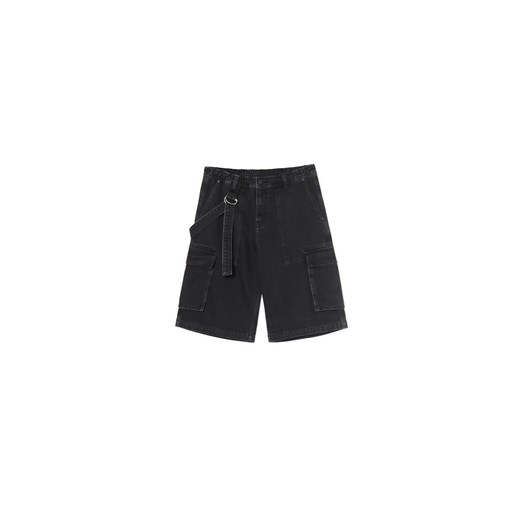 Cropp - Jeansowe szorty loose z efektem sprania - czarny ze sklepu Cropp w kategorii Spodenki męskie - zdjęcie 178995240
