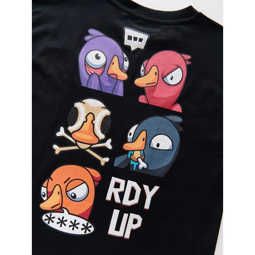Reserved - T-shirt Goose Goose Duck - czarny ze sklepu Reserved w kategorii T-shirty chłopięce - zdjęcie 178995362