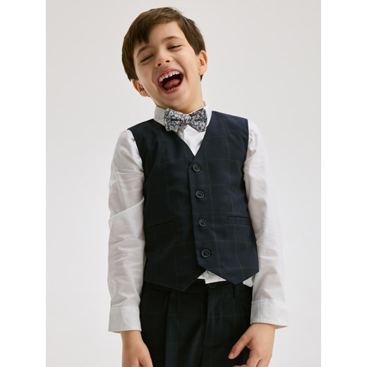 Reserved - Elegancka kamizelka w kratę - granatowy Reserved 164 (13 lat) Reserved