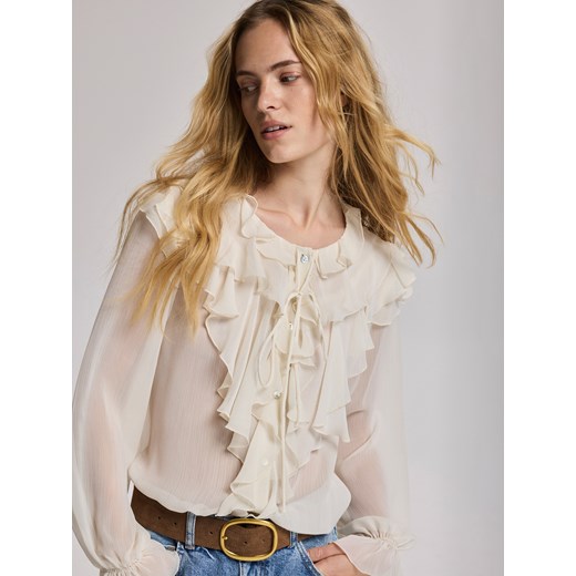 Reserved - Pasek z klamrą - brązowy Reserved M Reserved