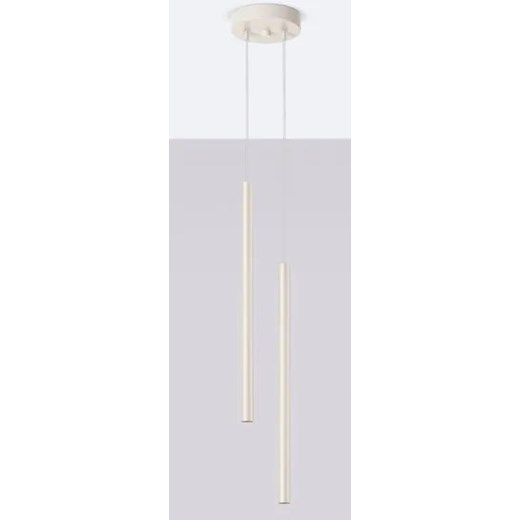Beżowa podwójna lampa sufitowa - M085-Natilo Lumes One Size Edinos.pl