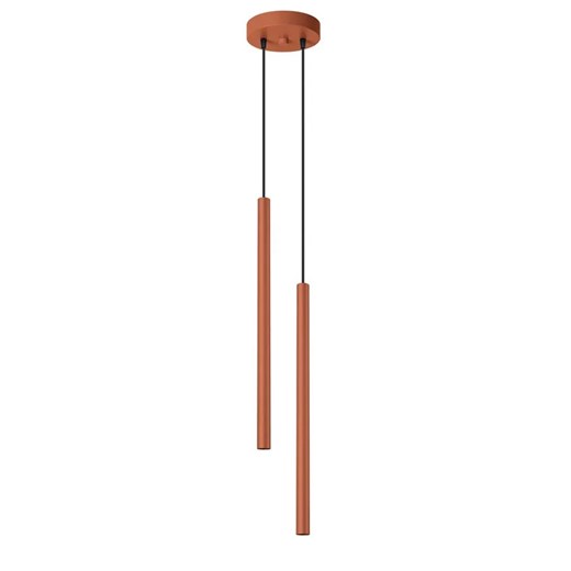 Wiszące podwójne lampy tuby w kolorze ochra - M085 L4-T56 ze sklepu Edinos.pl w kategorii Lampy wiszące - zdjęcie 178996112