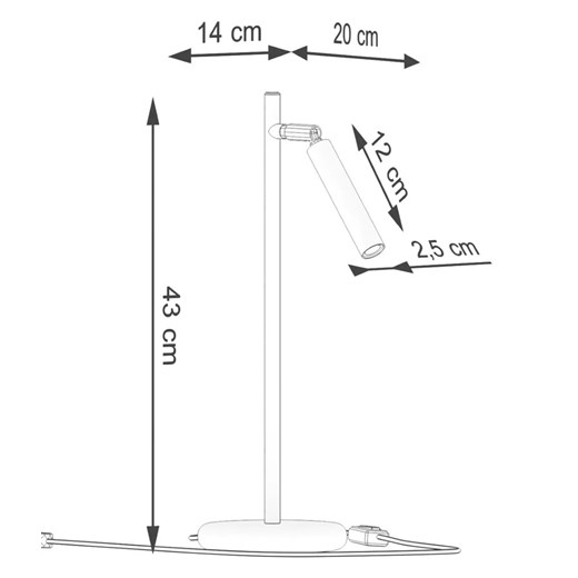 Złota elegancka lampka na biurko - M090-Natilo Lumes One Size Edinos.pl