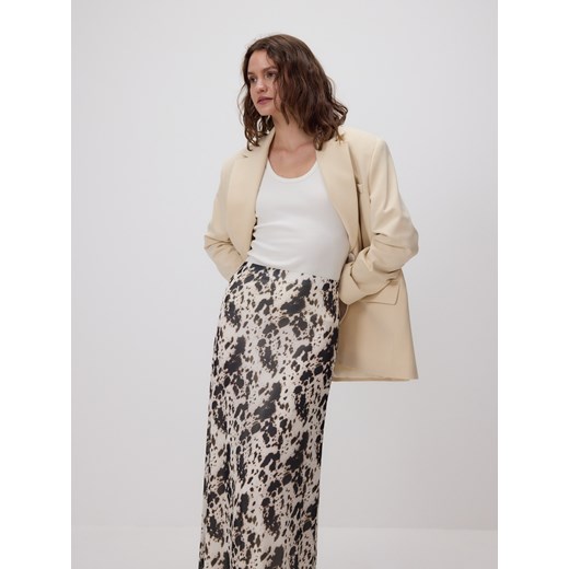 Reserved - Wzorzysta spódnica midi - wielobarwny Reserved XS Reserved