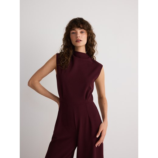Reserved - Kombinezon z długimi nogawkami - bordowy Reserved S Reserved