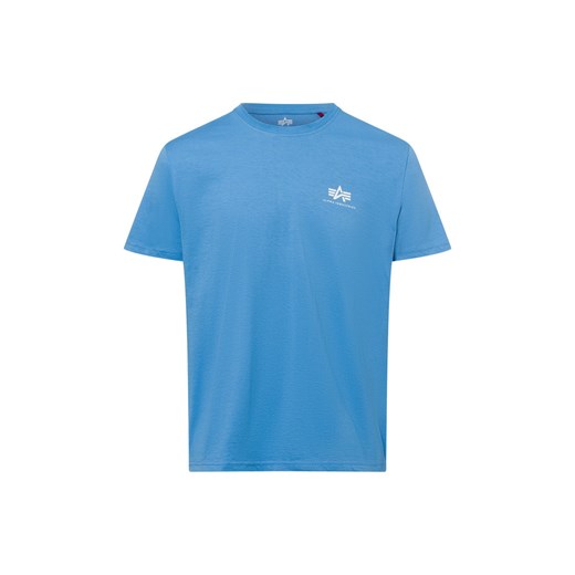 Alpha Industries T-shirt Mężczyźni Bawełna niebieski jednolity ze sklepu vangraaf w kategorii T-shirty męskie - zdjęcie 178999461