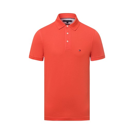 Tommy Hilfiger Męska koszulka polo Mężczyźni Bawełna pomarańczowy jednolity ze sklepu vangraaf w kategorii T-shirty męskie - zdjęcie 178999471