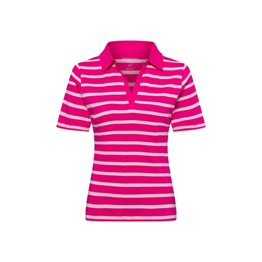 brookshire Damska koszulka polo Kobiety Bawełna wyrazisty róż w paski ze sklepu vangraaf w kategorii Bluzki damskie - zdjęcie 178999493