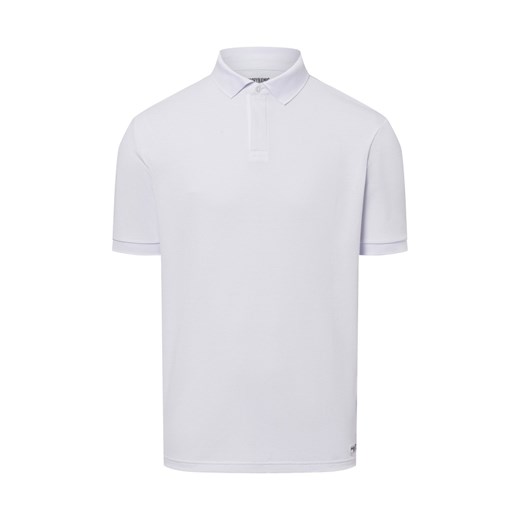 Drykorn Męska koszulka polo - Santos Mężczyźni Bawełna biały jednolity ze sklepu vangraaf w kategorii T-shirty męskie - zdjęcie 178999513