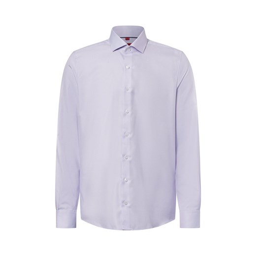 Finshley & Harding Męska koszula biznesowa - non-iron Mężczyźni Slim Fit Bawełna różowy wzorzysty ze sklepu vangraaf w kategorii Koszule męskie - zdjęcie 178999522