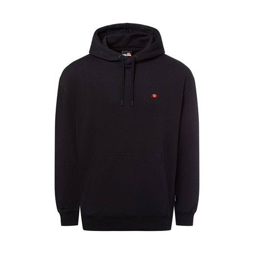 ellesse Męski sweter z kapturem - Naxios Mężczyźni czarny jednolity ze sklepu vangraaf w kategorii Bluzy męskie - zdjęcie 178999541