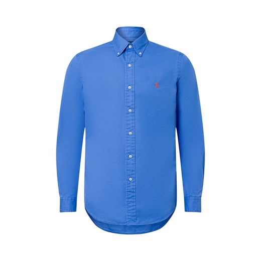 Polo Ralph Lauren Męska koszula casual Mężczyźni Modern Fit Bawełna niebieski jednolity ze sklepu vangraaf w kategorii Koszule męskie - zdjęcie 178999560