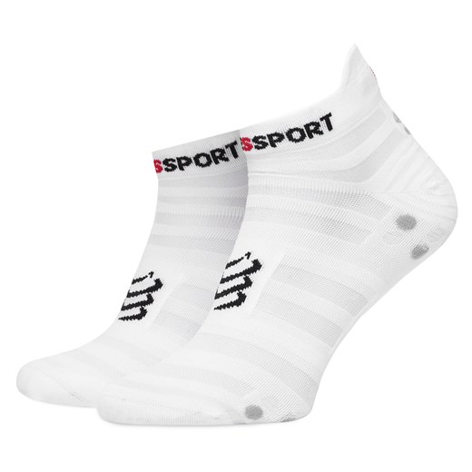 Skarpety Niskie Unisex Compressport Pro Racing Socks v4.0 Ultralight Run Low XU00051B Biały ze sklepu eobuwie.pl w kategorii Skarpetki damskie - zdjęcie 178999670