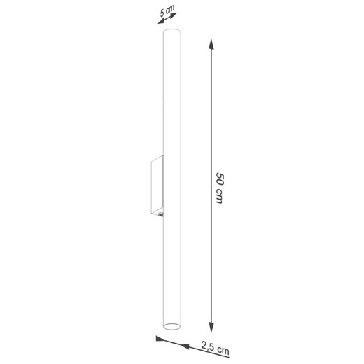Beżowy kinkiet ścienny w stylu loft - M089-Natilo Lumes One Size Edinos.pl