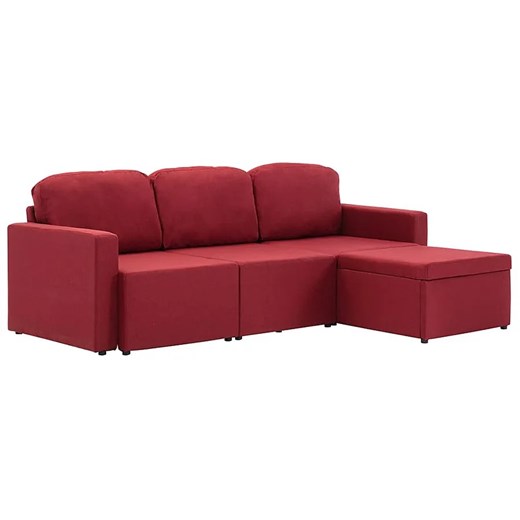 Rozkładana sofa modułowa czerwone wino - Odi 4Q ze sklepu Edinos.pl w kategorii Sofy i kanapy - zdjęcie 178999821