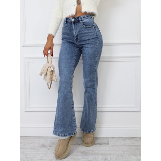 SPODNIE JEANSOWE FLARE DZWONY- JANSY JEANS ze sklepu olika.com.pl w kategorii Jeansy damskie - zdjęcie 179001453