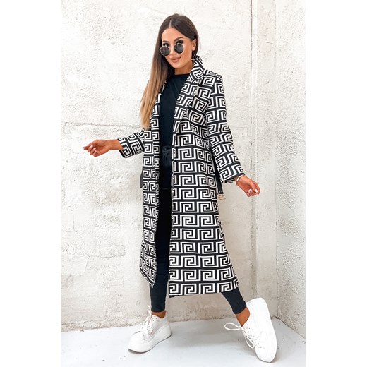 PŁASZCZ WZÓR FENDI WIĄZANY W PASIE ze sklepu olika.com.pl w kategorii Płaszcze damskie - zdjęcie 179001471