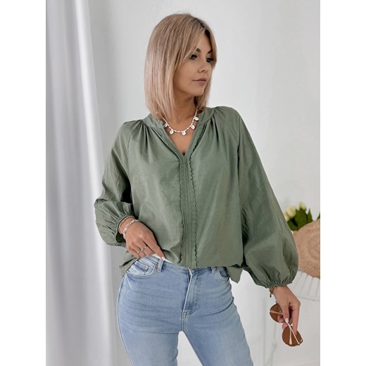 bluzka elyra khaki one size ze sklepu UBRA w kategorii Bluzki damskie - zdjęcie 179002121