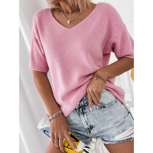 sweter orva pudrowy róż one size ONE SIZE UBRA
