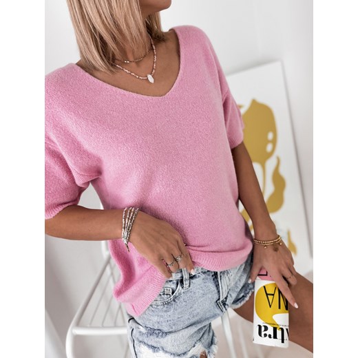 sweter orva pudrowy róż one size ONE SIZE UBRA