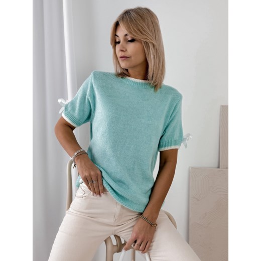 sweter fayro miętowy one size ze sklepu UBRA w kategorii Swetry damskie - zdjęcie 179002233