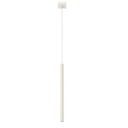 Beżowa minimalistyczna lampa nad stół - M084 E7-R97 ze sklepu Edinos.pl w kategorii Lampy wiszące - zdjęcie 179002543