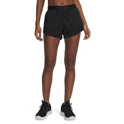 Damskie spodenki treningowe Under Armour Tech Play Up Shine Shorts - czarne ze sklepu Sportstylestory.com w kategorii Szorty - zdjęcie 179003043