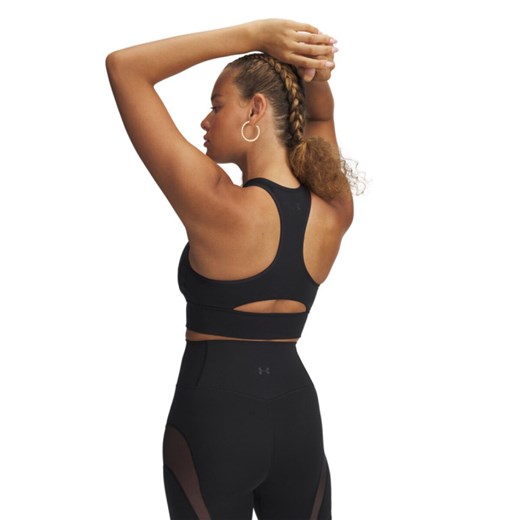 Damski top treningowy Under Armour Meridian Zip Tank - czarny ze sklepu Sportstylestory.com w kategorii Bluzki damskie - zdjęcie 179003091