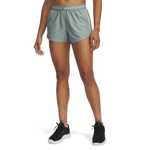 Damskie spodnie treningowe Under Armour Tech Play Up Shorts - zielone Under Armour XS Sportstylestory.com
