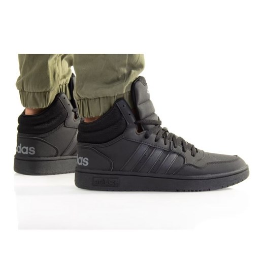 Buty adidas Hoops 3.0 Mid GV6683 czarne ze sklepu ButyModne.pl w kategorii Buty sportowe męskie - zdjęcie 179005292