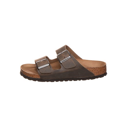 Birkenstock Skórzane klapki &quot;Arizona&quot; w kolorze khaki ze sklepu Limango Polska w kategorii Klapki damskie - zdjęcie 179007471