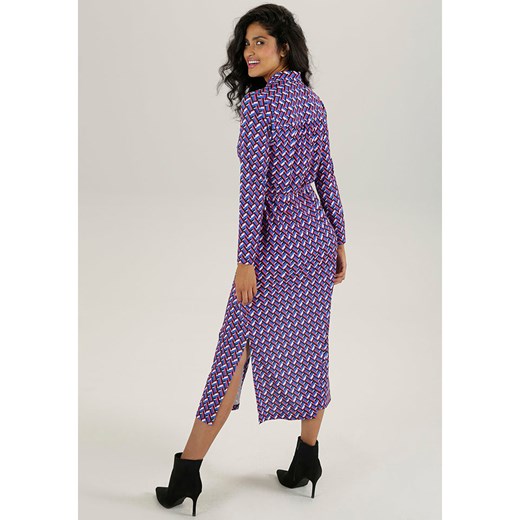 Aniston Sukienka w kolorze niebiesko-czerwonym Aniston 42 okazja Limango Polska