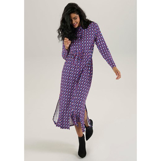 Aniston Sukienka w kolorze niebiesko-czerwonym Aniston 40 okazja Limango Polska