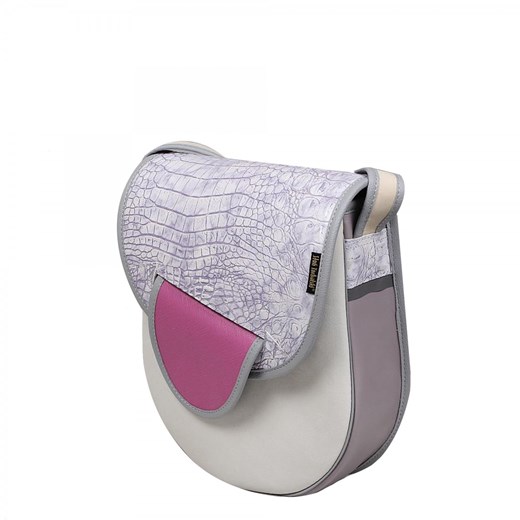 beżowa torebka damska skórzanana ramię  City Light ze sklepu Słoń Torbalski w kategorii Listonoszki - zdjęcie 179009023