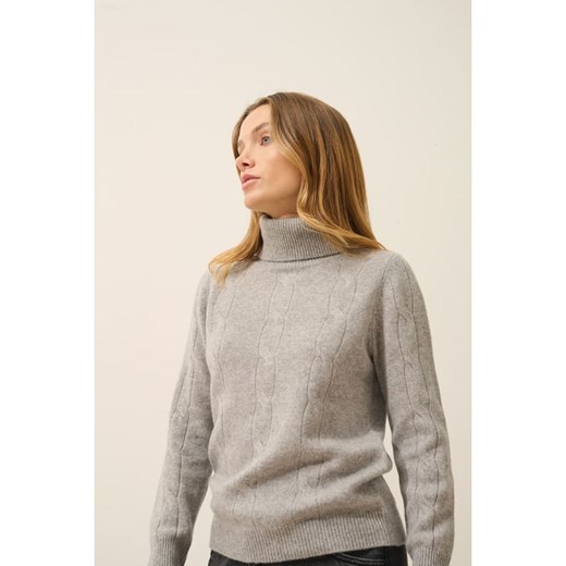 Just Cashmere Kaszmirowy golf &quot;Estelle&quot; w kolorze jasnoszarym ze sklepu Limango Polska w kategorii Swetry damskie - zdjęcie 179009603