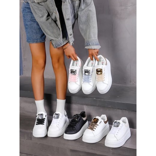 Royalfashion Sportowe sneakersy damskie na platformie Viess Royalfashion.pl 36 okazja royalfashion.pl