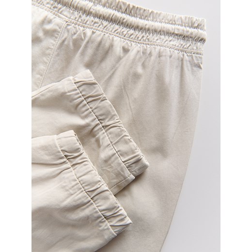 Reserved - Bawełniane spodnie jogger - kremowy Reserved 152 (11 lat) Reserved