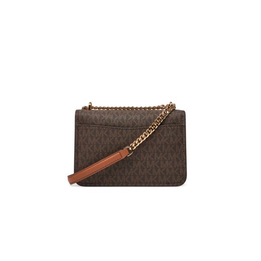 Brązowa kopertówka Michael Kors na ramię matowa 