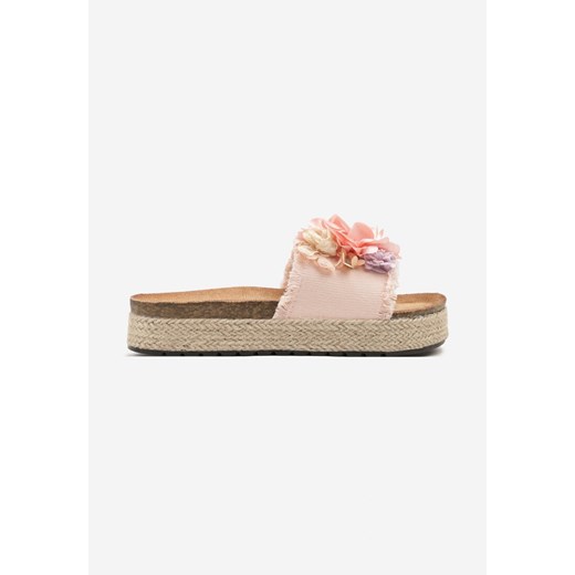 Espadryle damskie różowe Born2be bez zapięcia casual