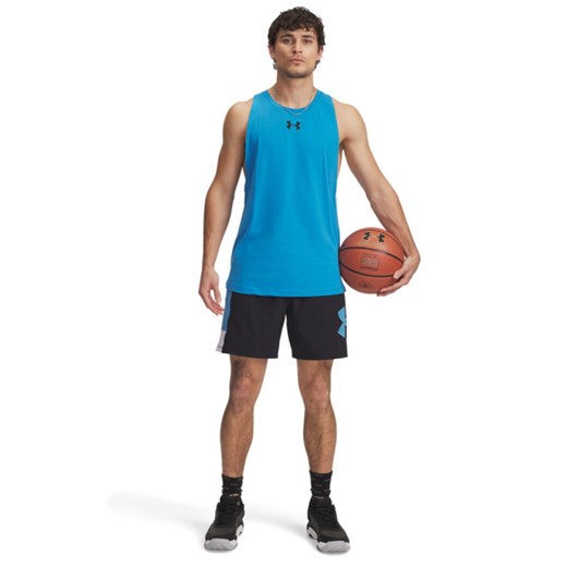 Męskie spodenki do koszykówki Under Armour UA Zone 7\" Woven Short - czarne ze sklepu Sportstylestory.com w kategorii Spodenki męskie - zdjęcie 179015391