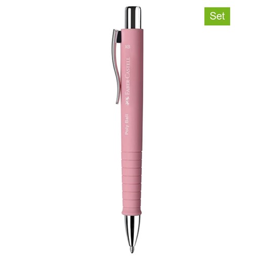 Faber-Castell Długopisy (2 szt.) &quot;Poly Ball XB&quot; w kolorze jasnoróżowym ze sklepu Limango Polska w kategorii Akcesoria biurowe - zdjęcie 179015592