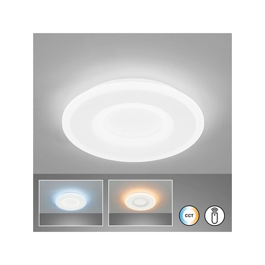 FISCHER &amp; HONSEL Lampa sufitowa LED &quot;Bolia&quot; w kolorze białym - Ø 35 cm ze sklepu Limango Polska w kategorii Oświetlenie - zdjęcie 179015634